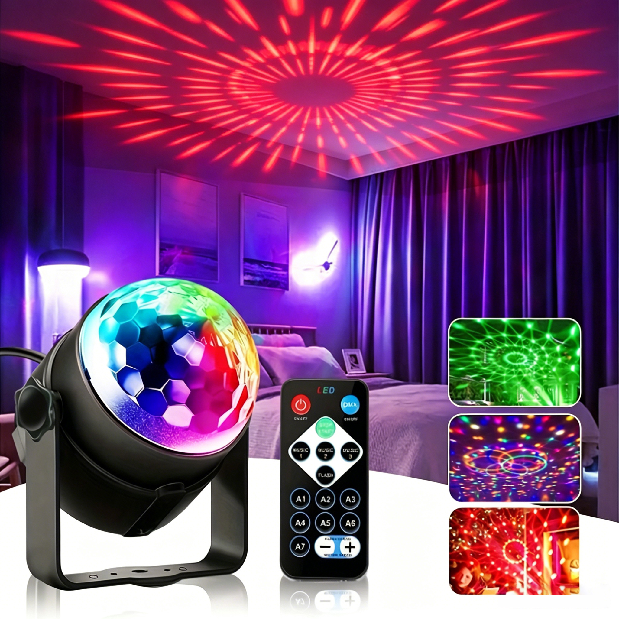 Home Cinema Room - 7 Colors Disco Ball Stage Light
