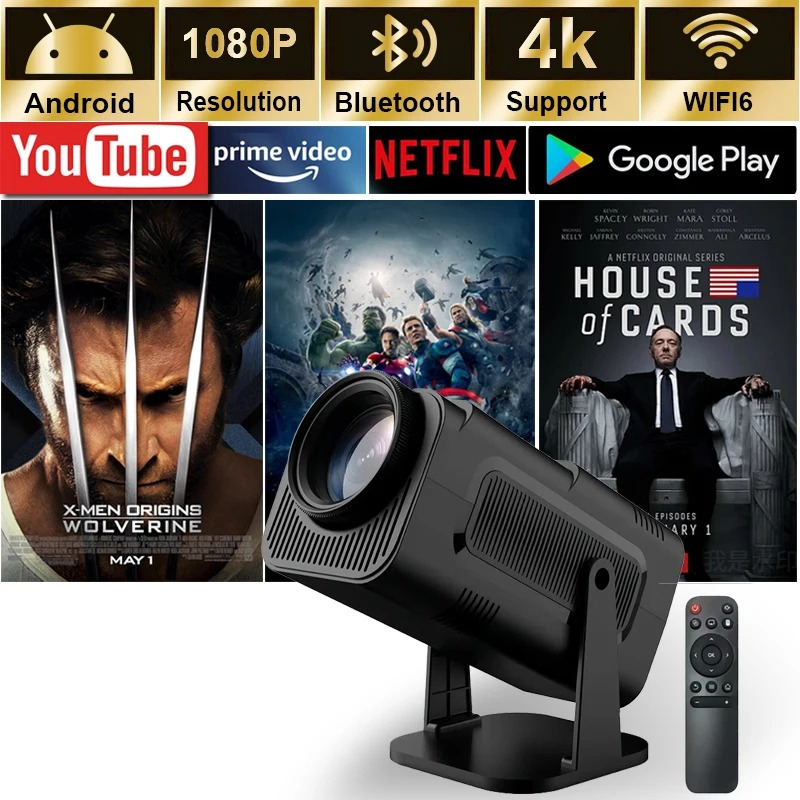 Home Cinema Compact - 2025 4K Android 11 Projector Native