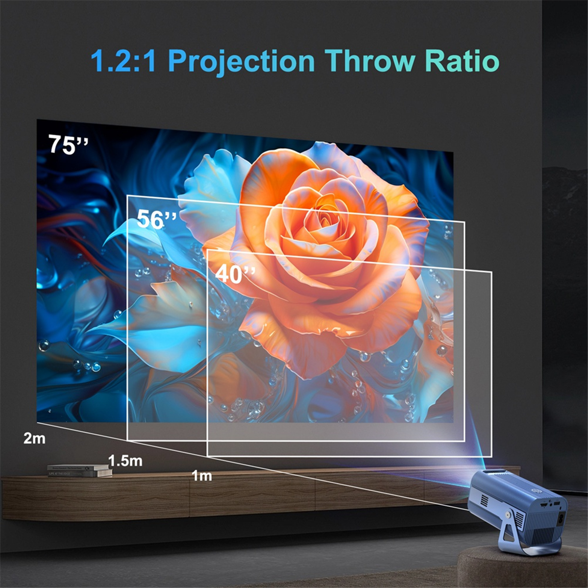 Home Cinema Uk - Portable Projector with WiFi6 Bluetooth 4K