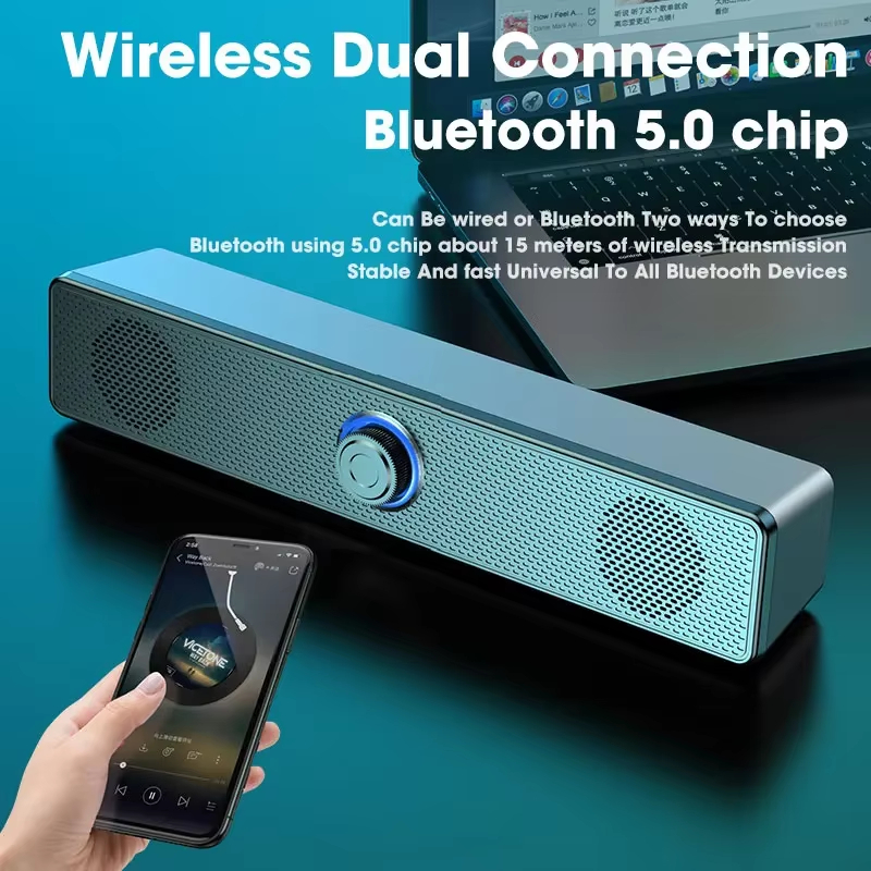 Home Theater Speaker - 4D Surround Soundbar Bluetooth 5.0 Wired