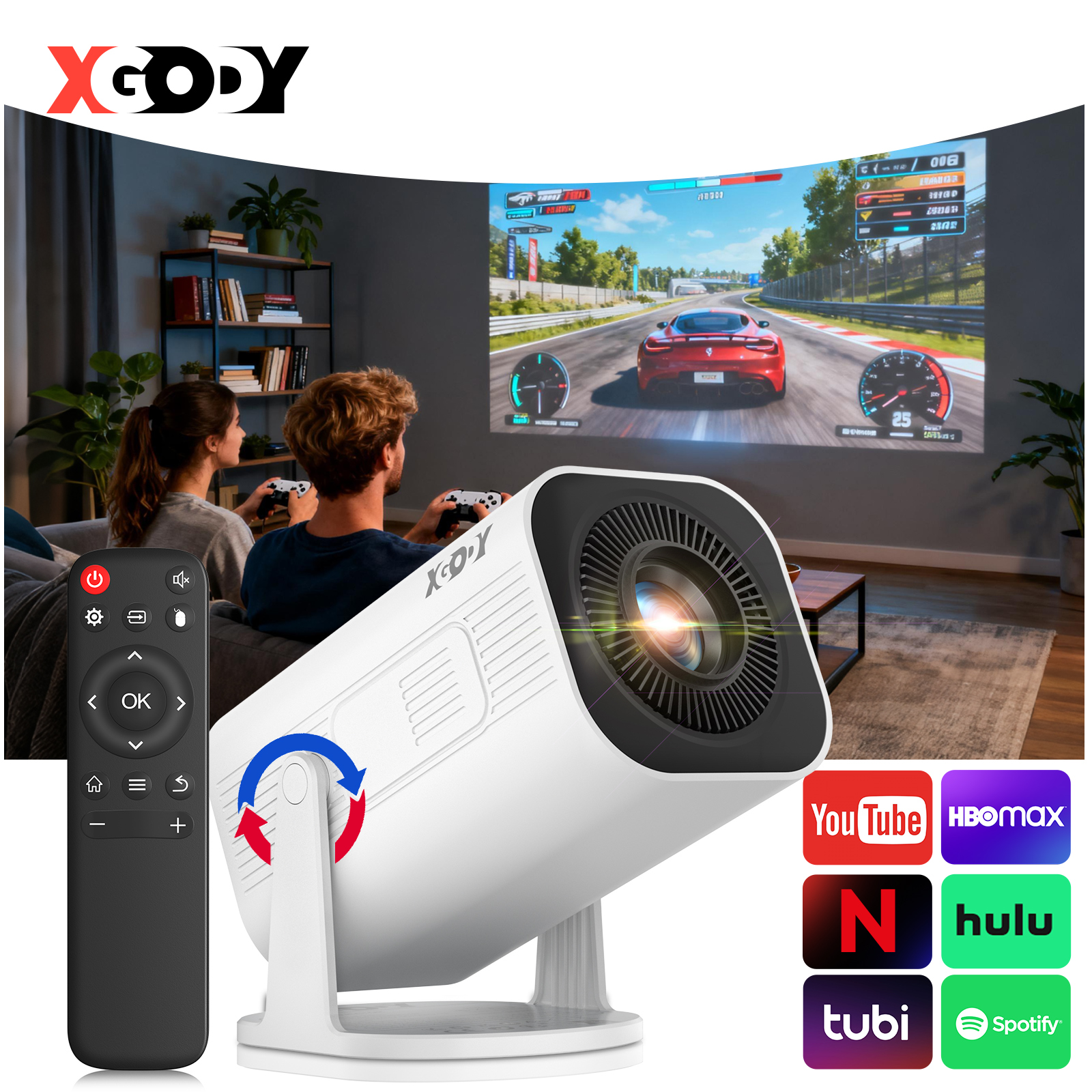 Home Cinema Compact - XGODY 300 ANSI Projector Smart Mini