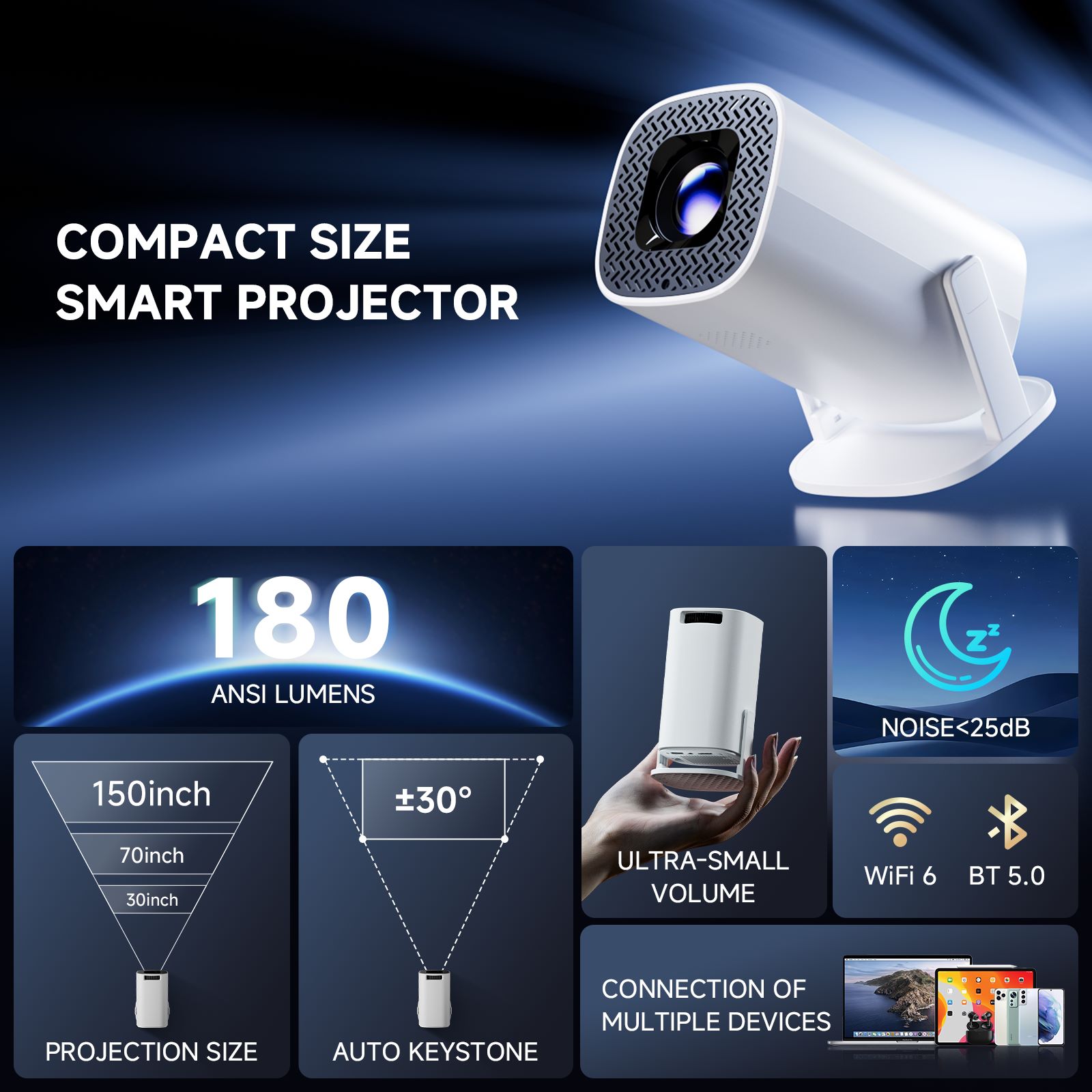 HONGTOP P30PRO Smart Mini Proj - Home Cinema Compact 리뷰 및 가격