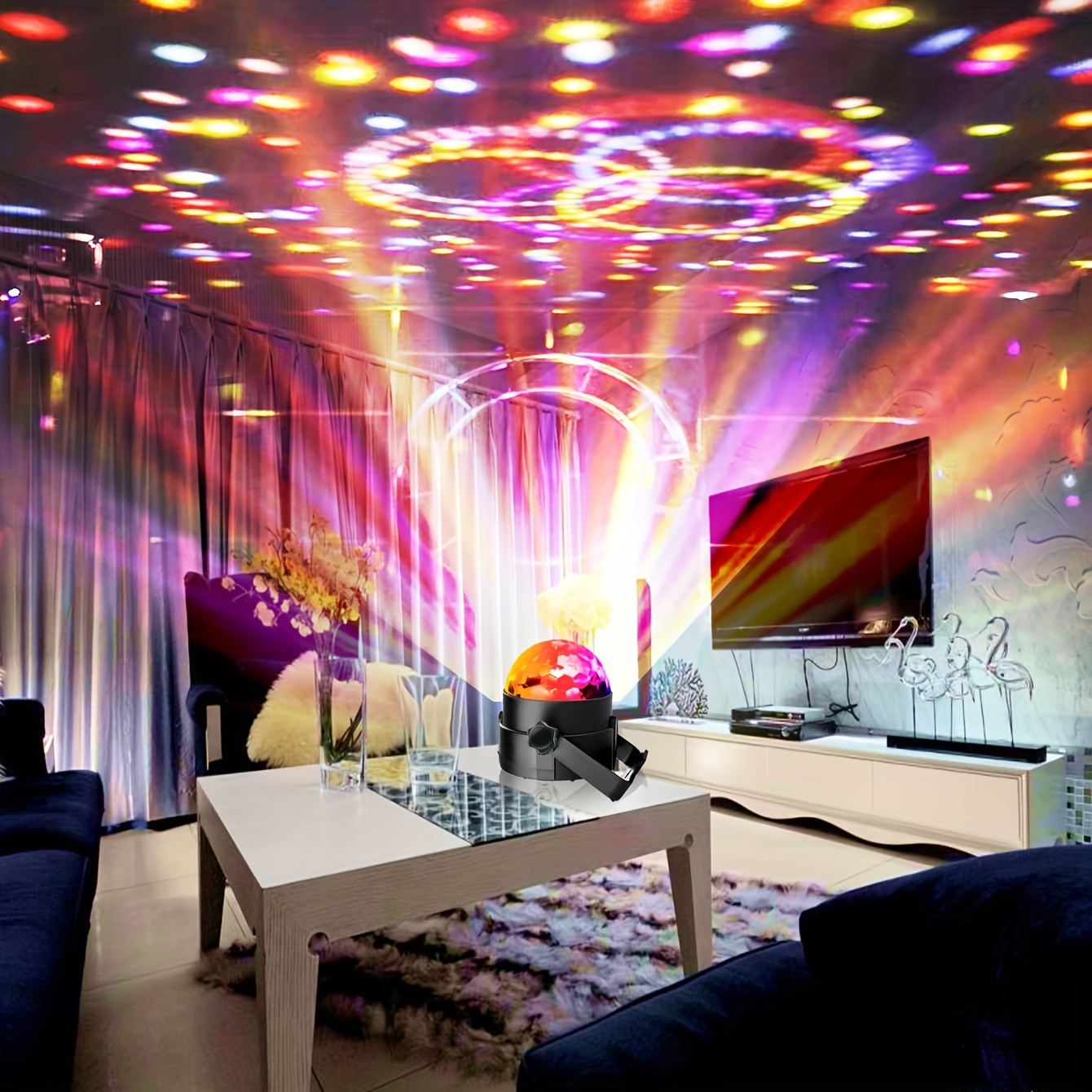 7 Colors Disco Ball Stage Ligh - Home Cinema Room 리뷰 및 가격