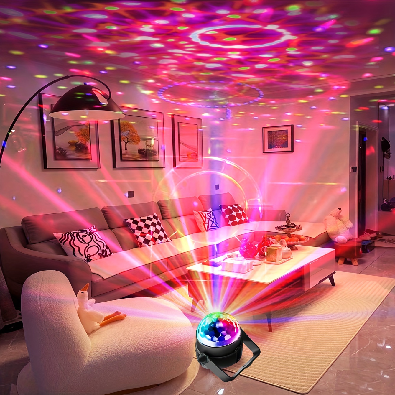 7 Colors Disco Ball Stage Ligh - Home Cinema Room 리뷰 및 가격