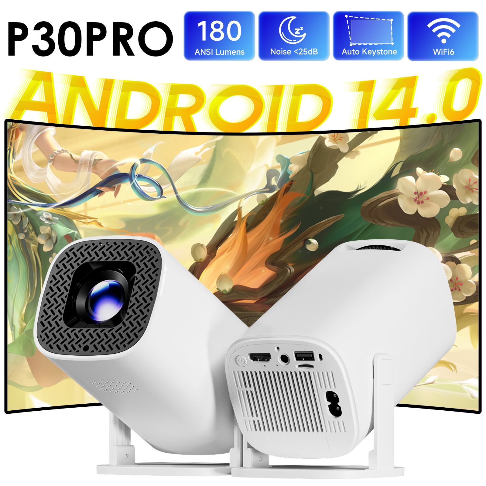 HONGTOP P30PRO Smart Mini Proj - Home Cinema Compact 리뷰 및 가격