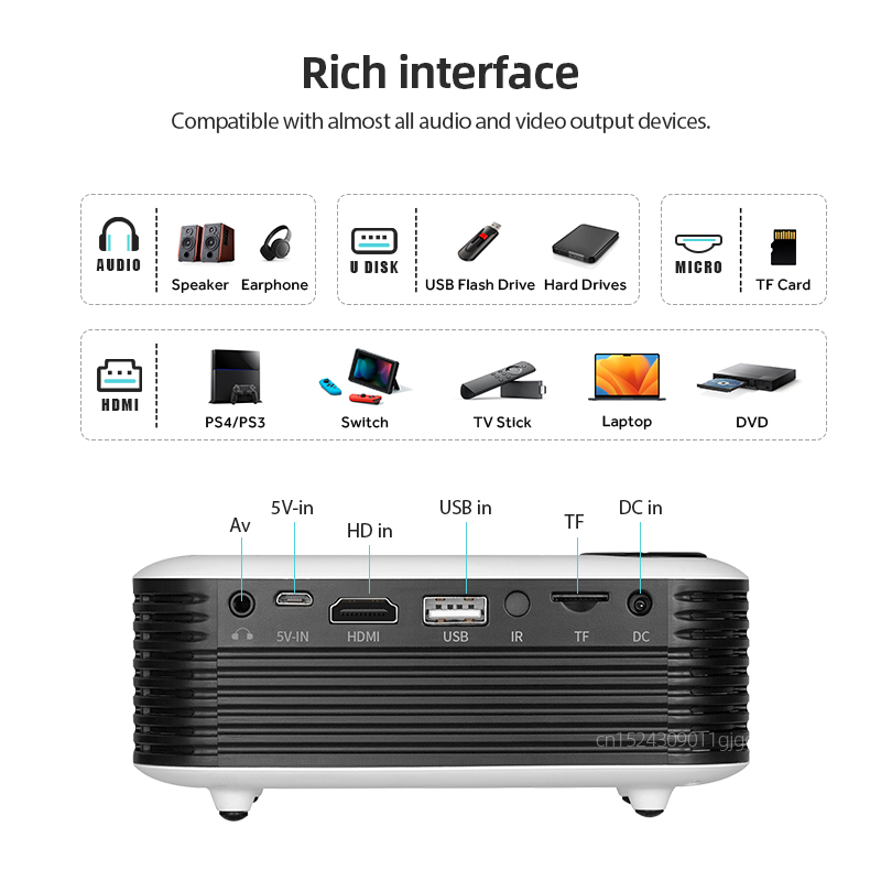 A2000 Mini Projector Portable  - Home Cinema Compact 리뷰 및 가격