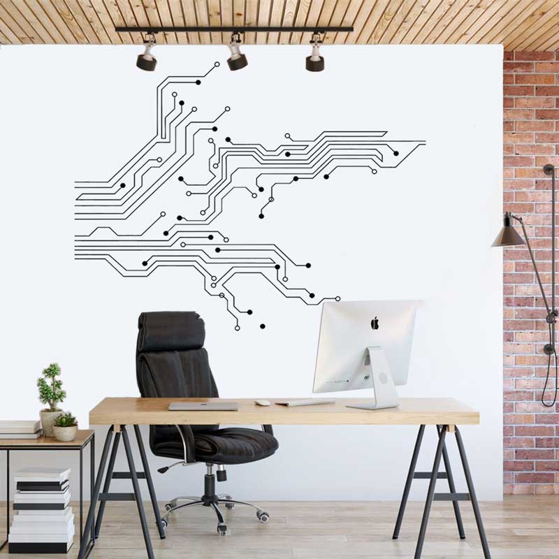 Technology Circuit Board Wall  - Home Cinema Room 리뷰 및 가격