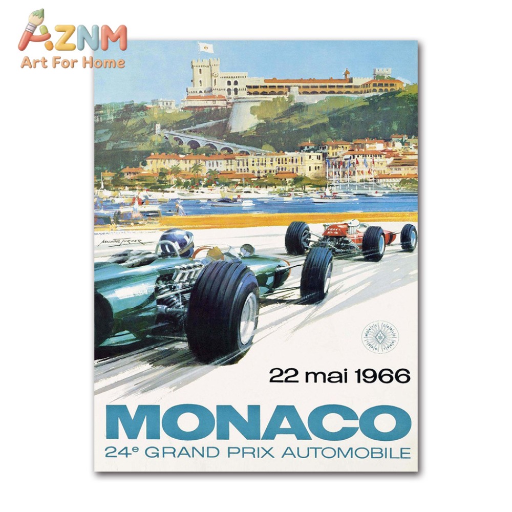 1pc Vintage Car Racing Monaco  - Home Cinema Classic 리뷰 및 가격
