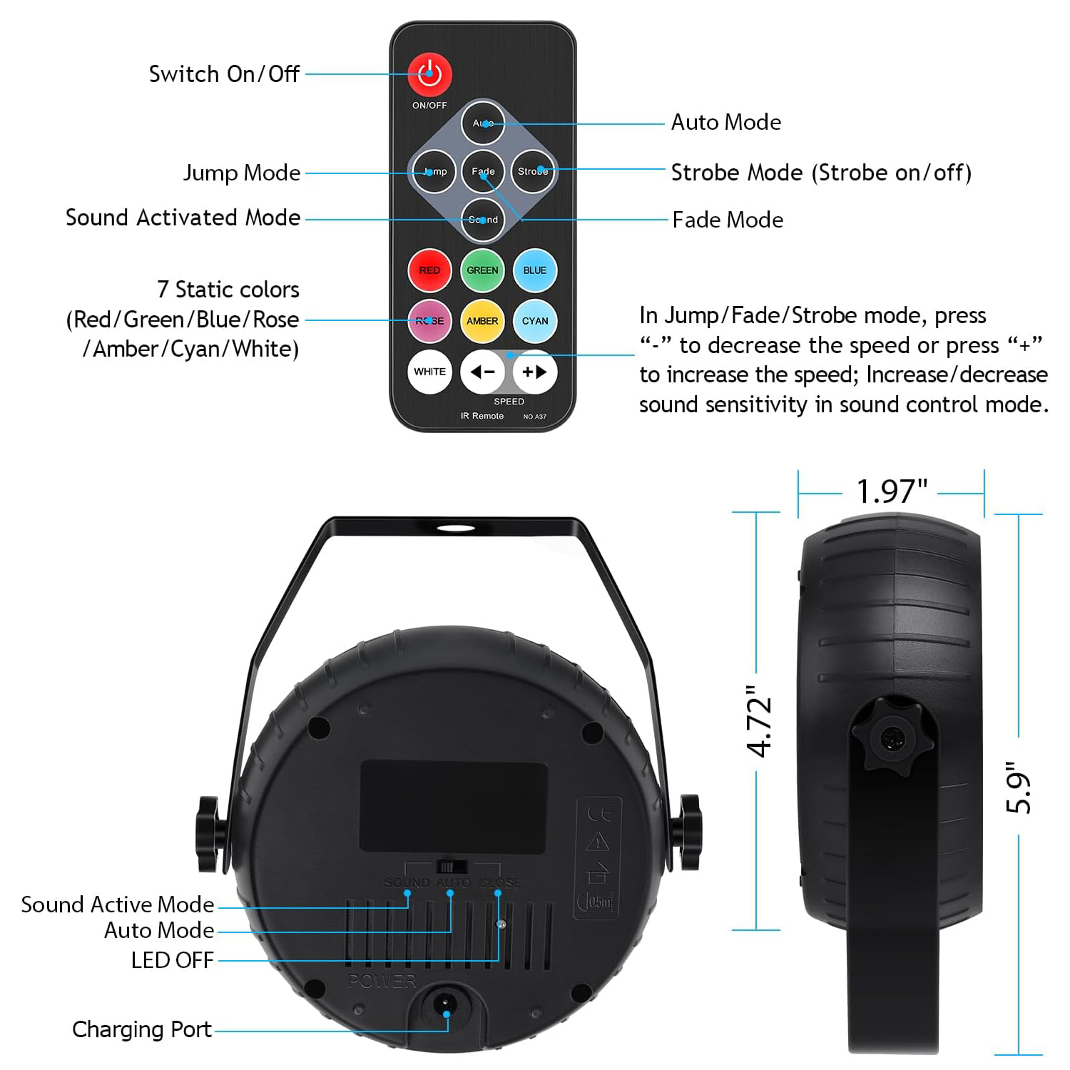 54LED Rechargeable Strobe Ligh - Home Cinema Room 리뷰 및 가격