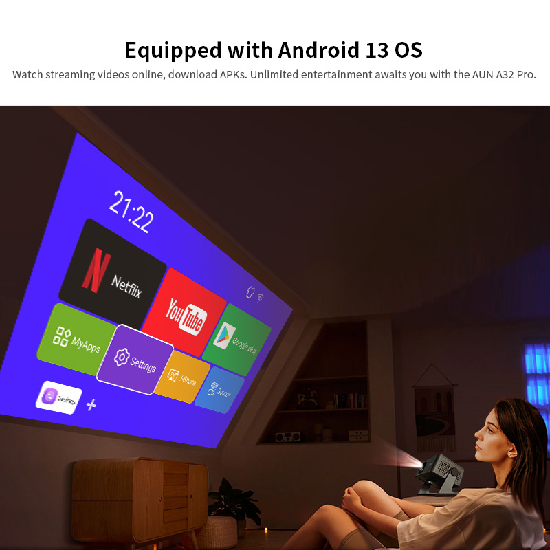 AUN A32 Pro Android 13 Project - Home Cinema Compact 리뷰 및 가격