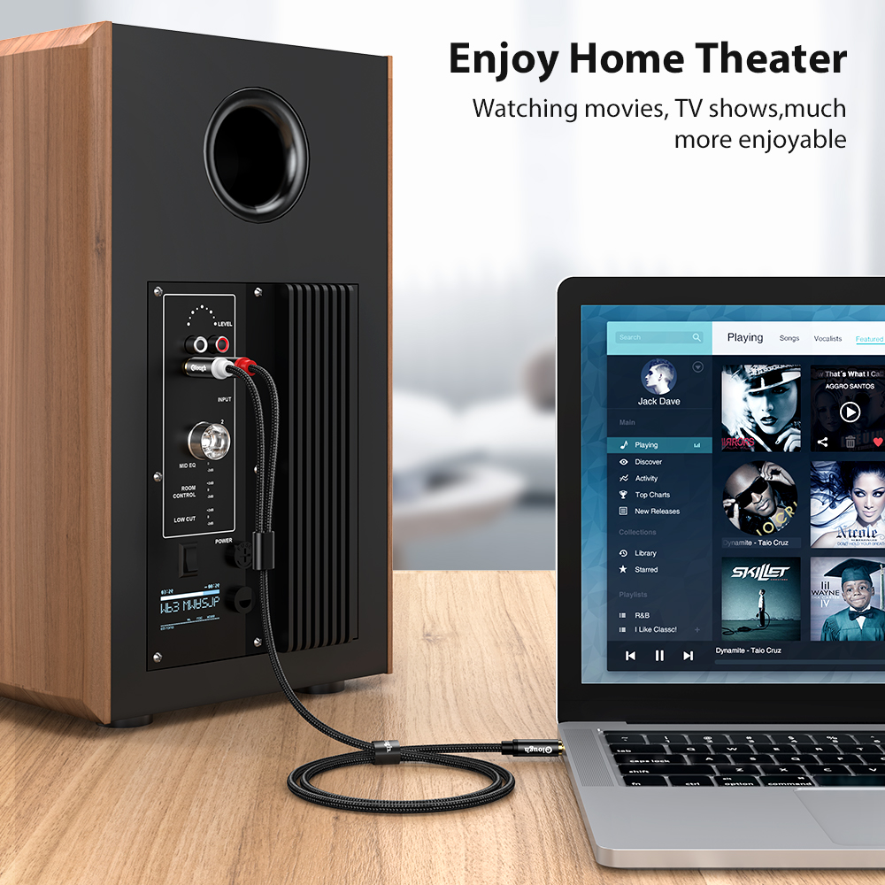 Elough RCA Cable AUX RCA Speak - Home Cinema Furniture 리뷰 및 가격