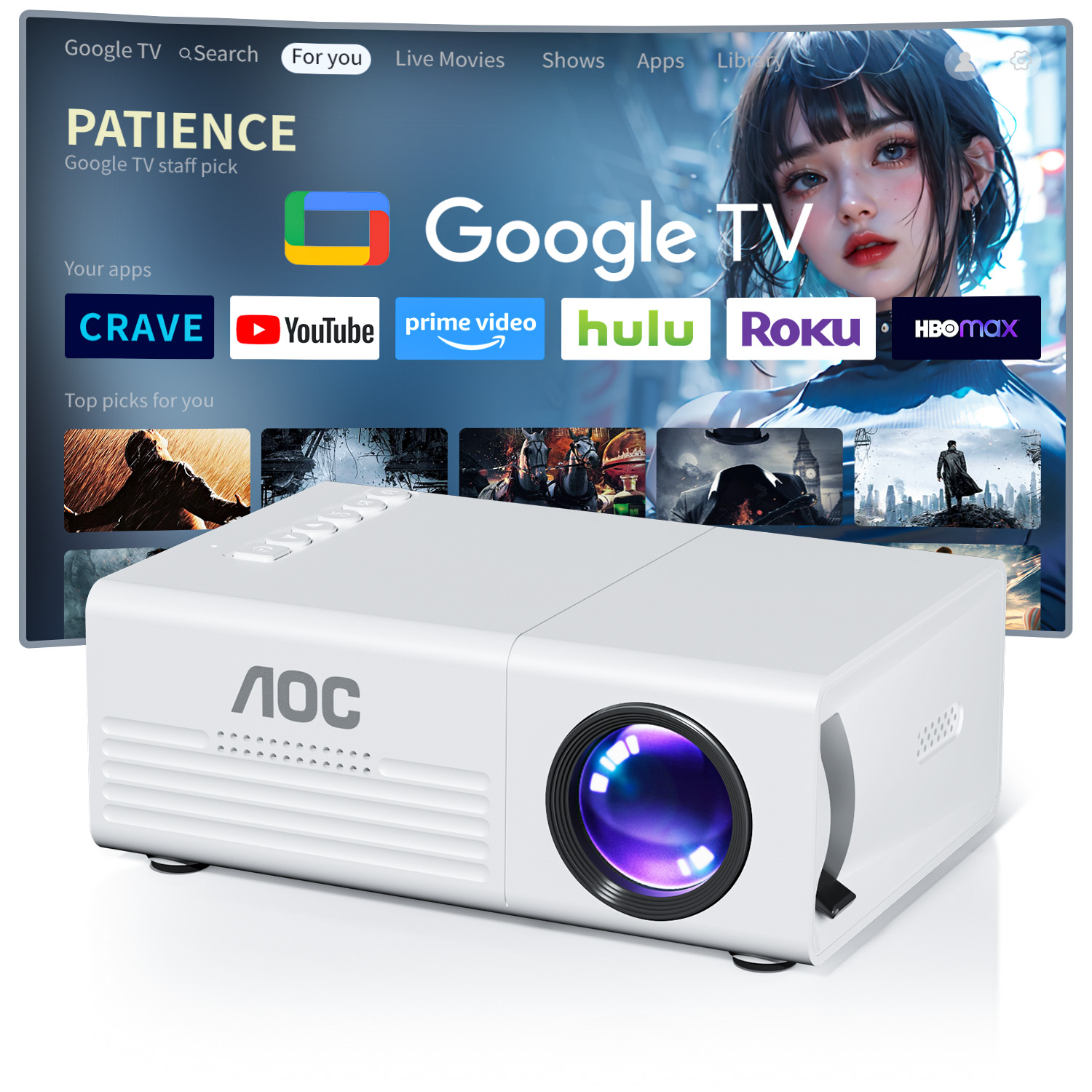 AOC Mini Projector TFT LCD Wi - Home Cinema Compact 리뷰 및 가격