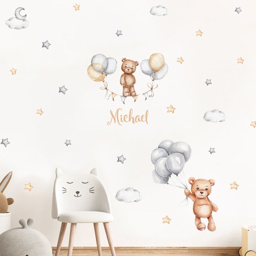 Custom Baby Name Bear Balloons - Home Cinema Room 리뷰 및 가격
