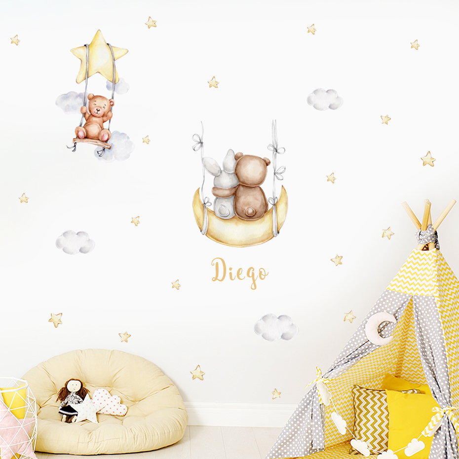 Custom Baby Name Bear Balloons - Home Cinema Room 리뷰 및 가격