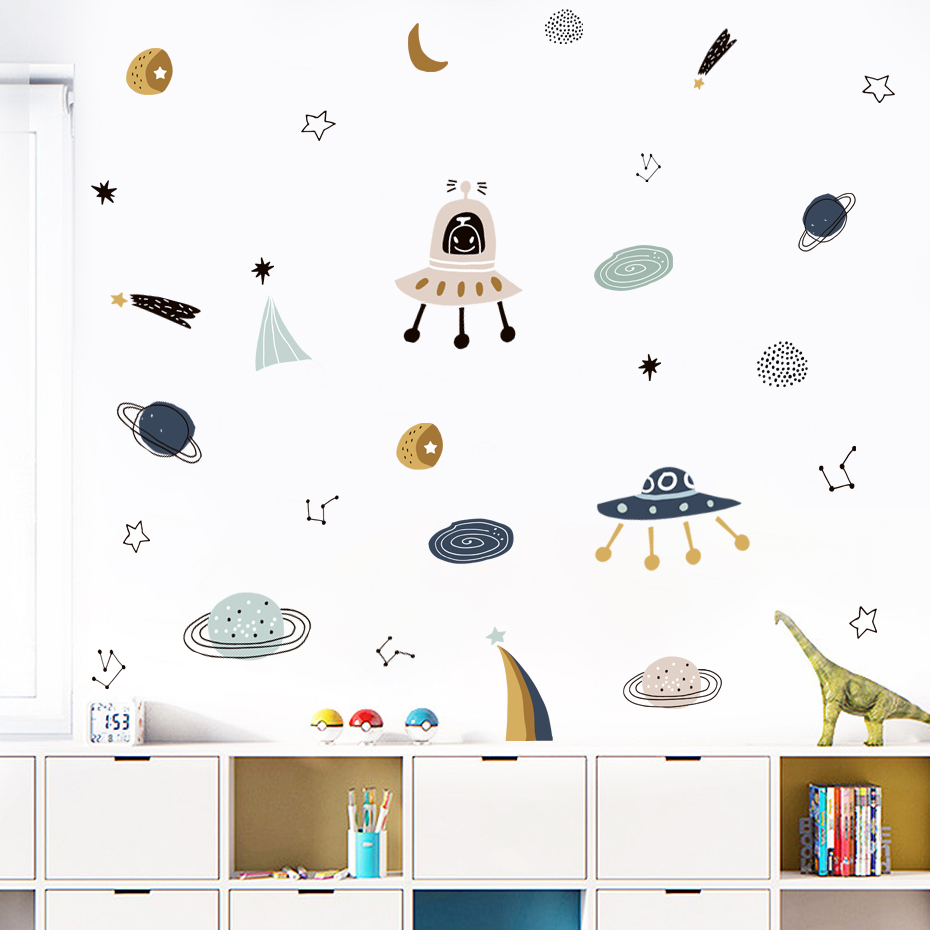 Cartoon Ufo Aliens Planet Patt - Home Cinema Room 리뷰 및 가격