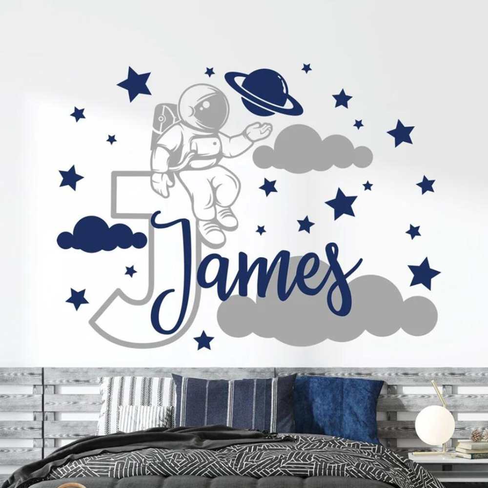 Custom Name Cartoon Space Astr - Home Cinema Room 리뷰 및 가격