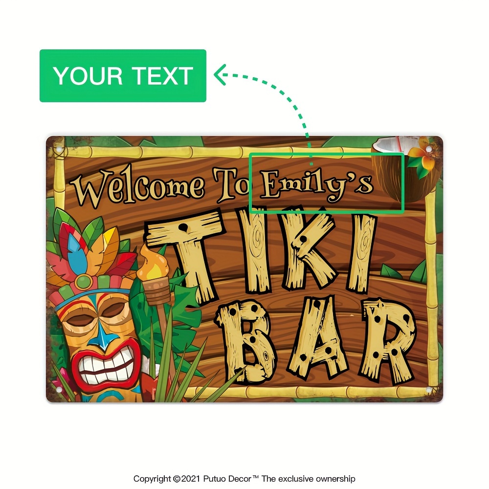 Custom  Decor Tiki Bar Sign, P - Home Cinema Classic 리뷰 및 가격