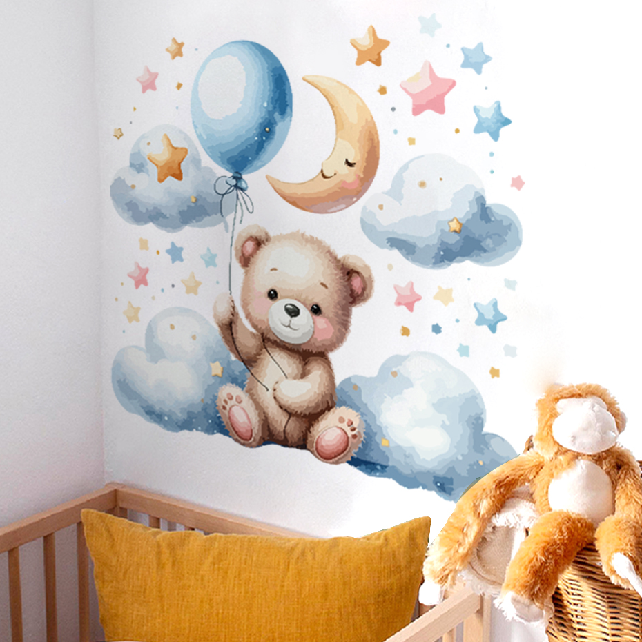 Watercolor Cartoon Teddy Bear  - Home Cinema Room 리뷰 및 가격