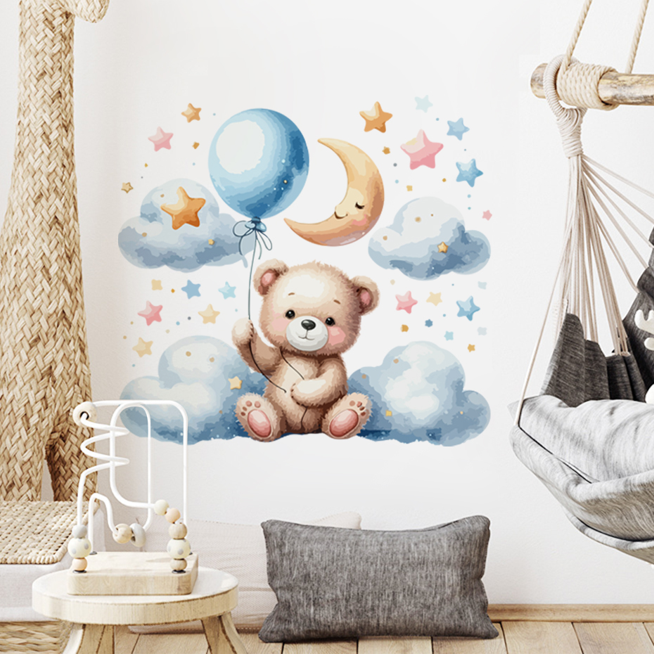 Watercolor Cartoon Teddy Bear  - Home Cinema Room 리뷰 및 가격