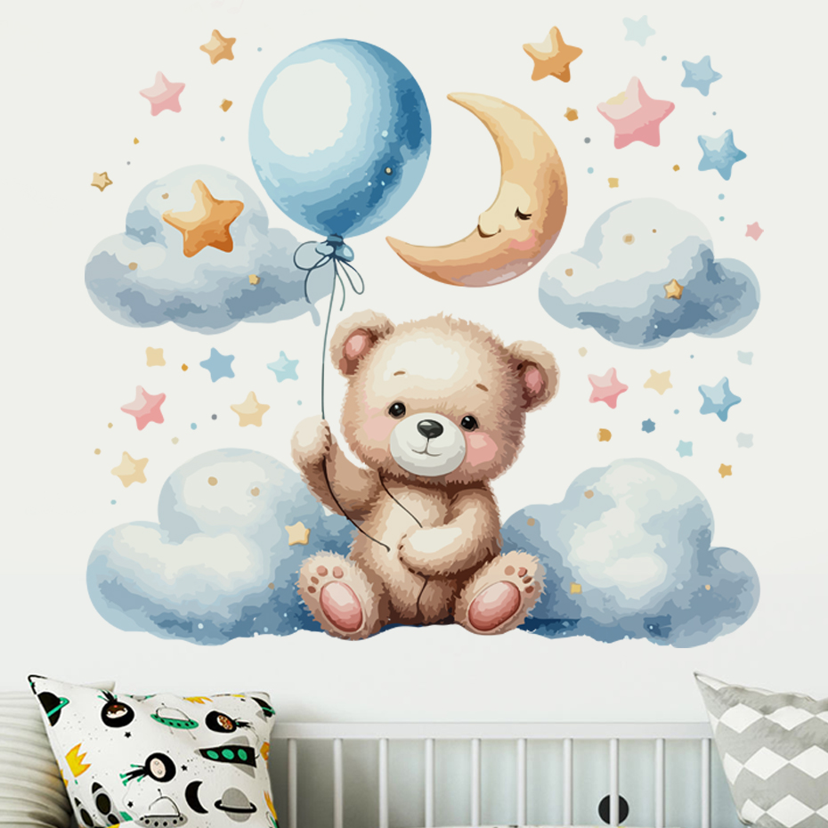 Watercolor Cartoon Teddy Bear  - Home Cinema Room 리뷰 및 가격