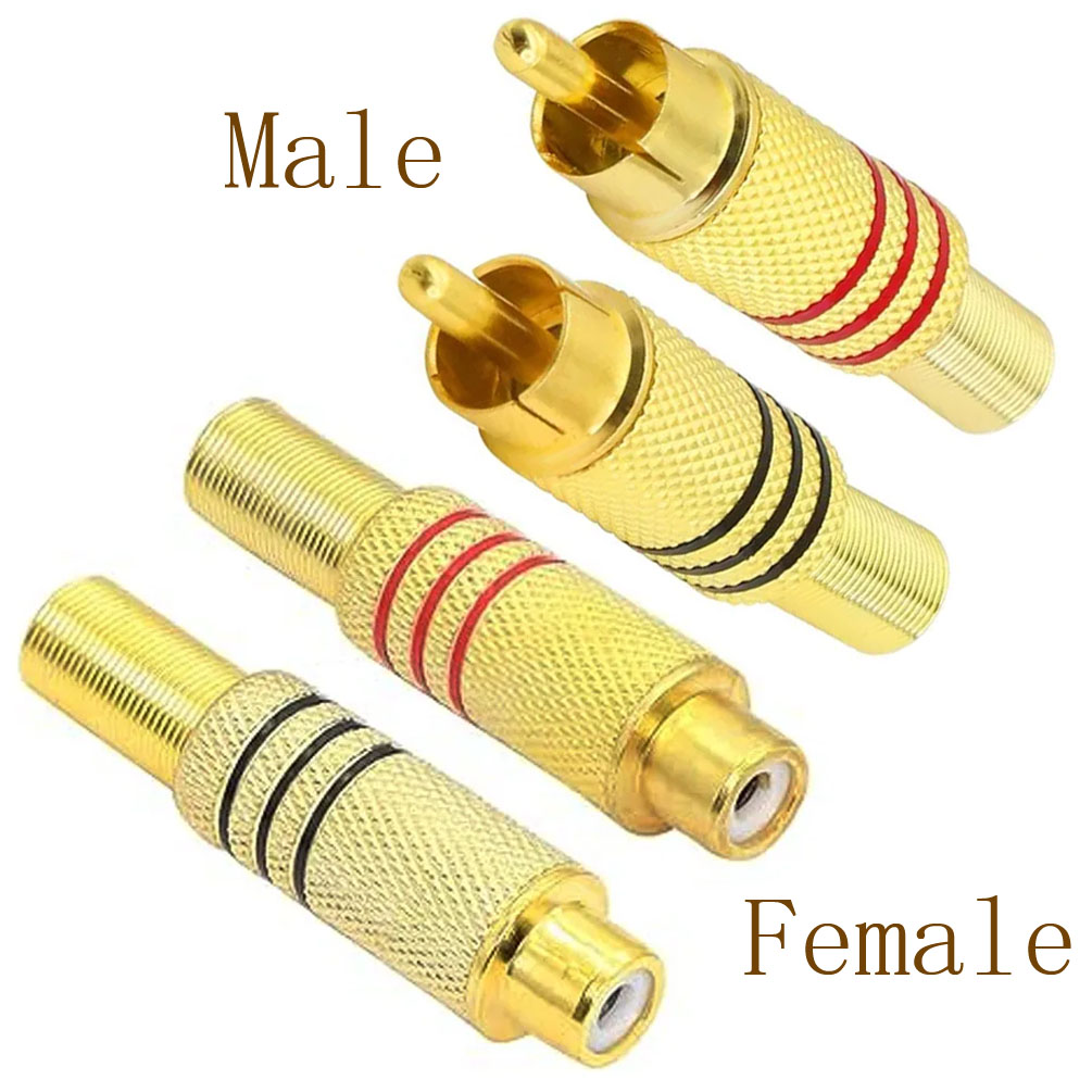 4PCS RCA Plug Gold Plated Sold - Home Cinema Solution 리뷰 및 가격