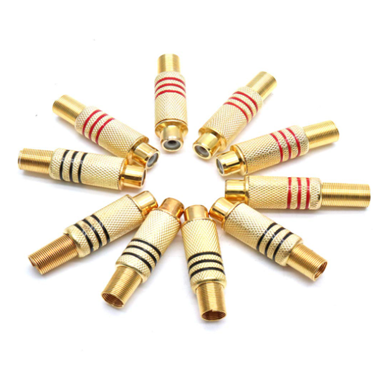 4PCS RCA Plug Gold Plated Sold - Home Cinema Solution 리뷰 및 가격