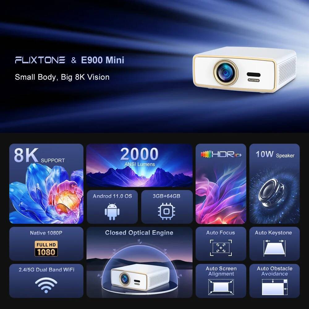 Flixtone E900 MINI Portable Pr - Home Cinema Compact 리뷰 및 가격